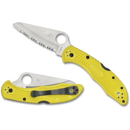 Spyderco 2024 Spyderco Salt 2 Lightweight Yellow H1 Serrated SPY-C88SYL2